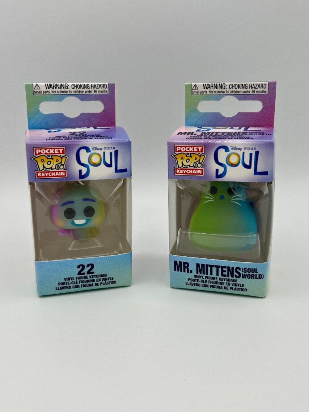 Funko Pocket Pop Disney Pixar Soul 22 & Mr. Mittens Keychains Set of 2